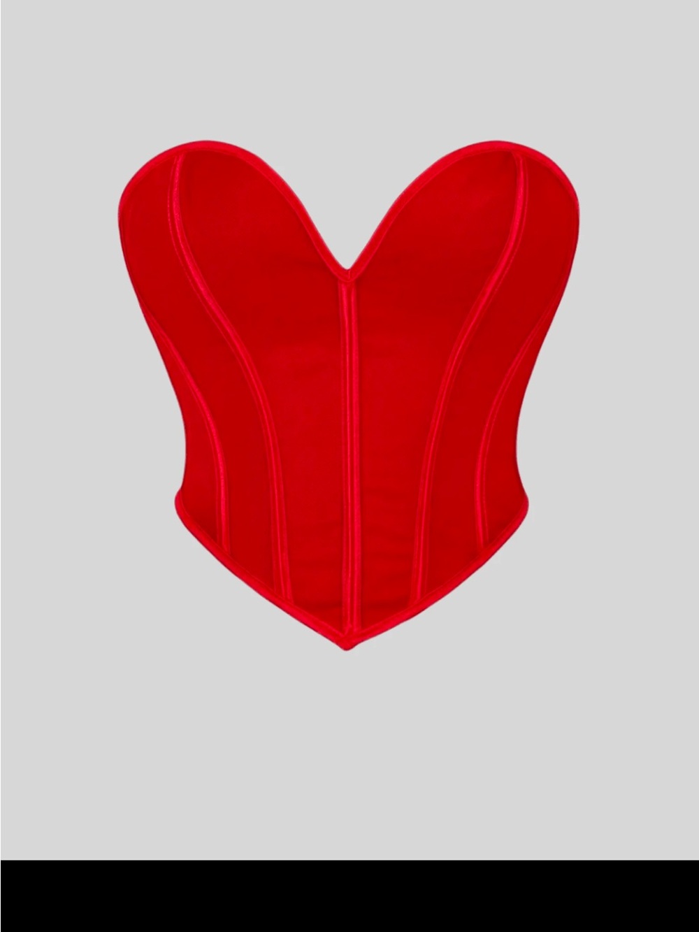 Red Strapless Corset Top - Women Accessories